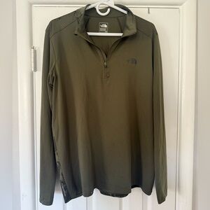 The North face camping Military Army green long sleeve athletic outdoor shirt